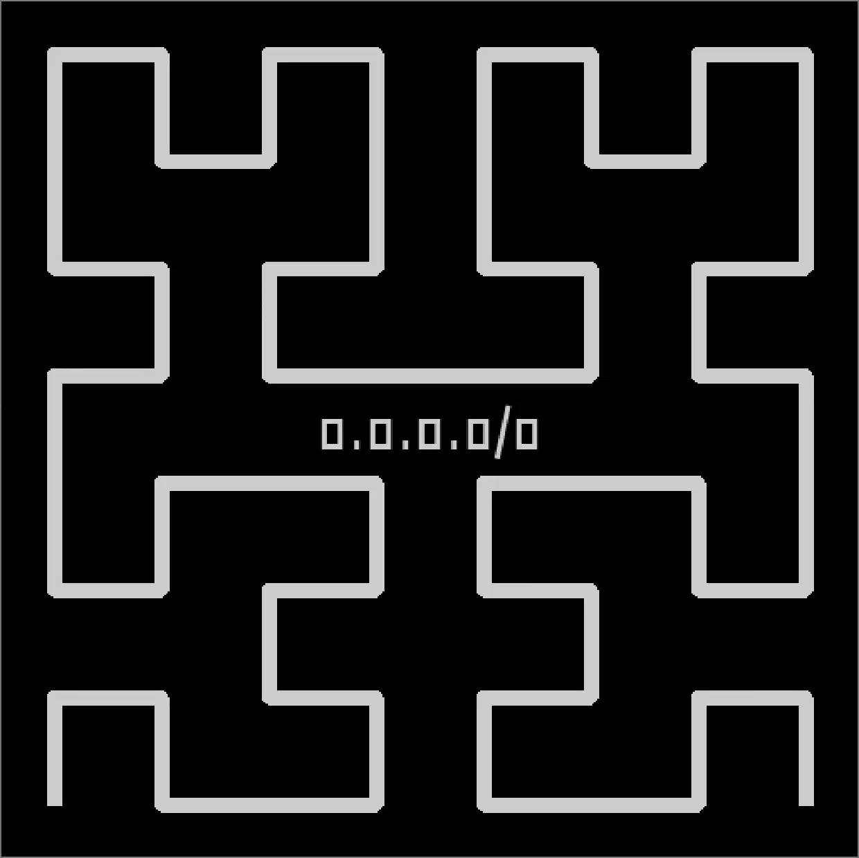 Hilbert curve covering 0.0.0.0/0