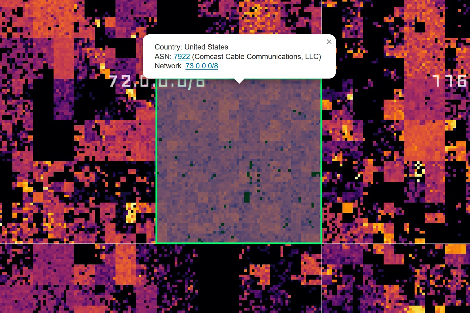 Network 73.0.0.0/8 belonging to Comcast Cable Communications, LLC